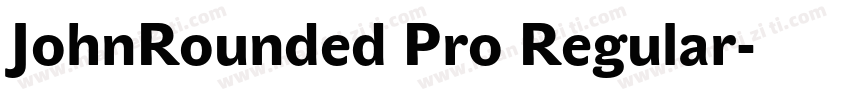 JohnRounded Pro Regular字体转换